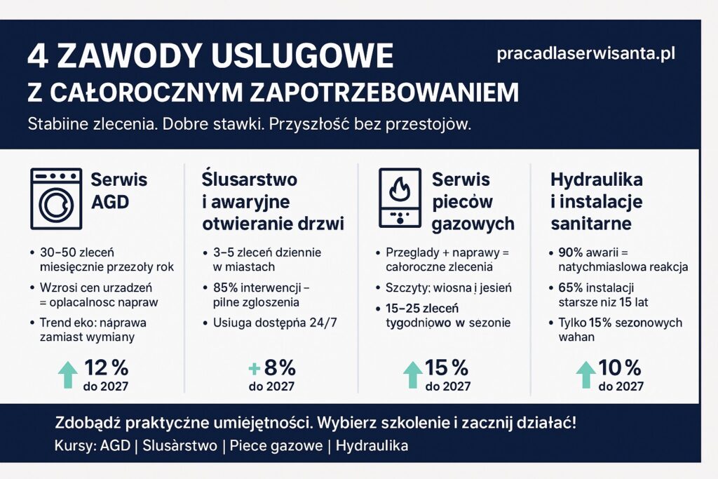 4 stabilne nisze serwisowe
